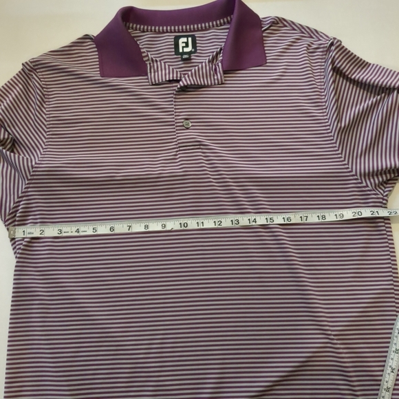 FootJoy Men's Purple /Gray Striped Polo/Golf Shirt , Size M - Picture 5 of 7